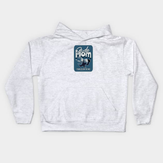 Judo mom fearless on the mat Kids Hoodie by Graffik-Peeps